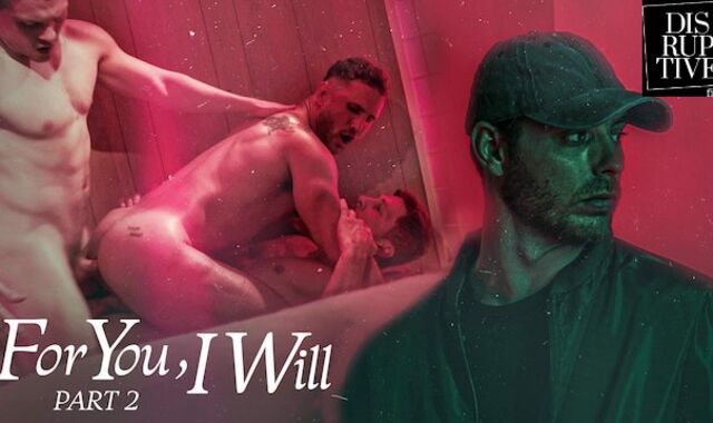 Carter Woods Follows Kick to Bathhouse & Sees Harsh DUAL INTRUSION 3 Way - Devastating