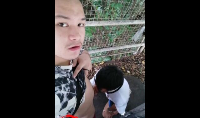 DALAWANG KABATAAN NA PINOY NAG TSUPAAN SA TABI NG KALSADA | PINOY OUTDOOR DEEP-THROAT