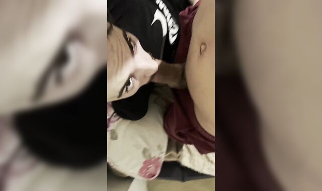 Avidly deep throating off my boyfriend - Patrick Rici