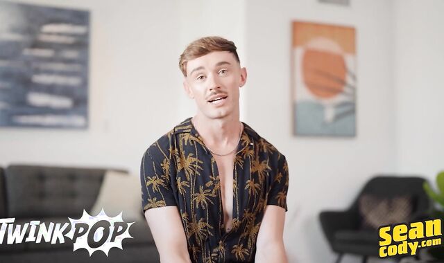 TWINKPOP - Supah-Handsome Phoenix Jerks His Long Curved Dinky Until He Shoots A Phat Load On The Bed