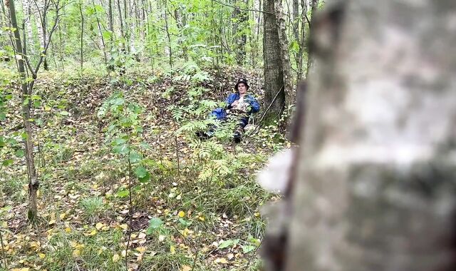 #376 Fellow catches dude wanking off in the woods and joins to smash him