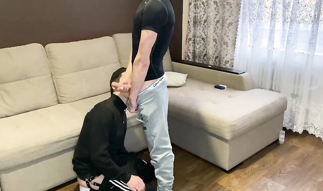 Lad suck my firm-on and jizz in throat