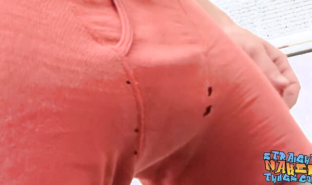 Straight stud plays the guitar before playing with his man-meat