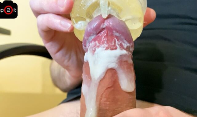 Boy Cumming 2 times with Fleshlight while Dirty Chatting and Screaming - Close up Monstrous Wood Ejaculation - 4K