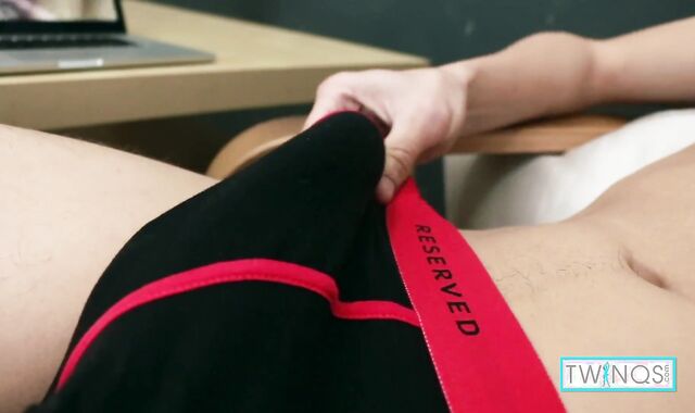 Dark Haired Fag Nubile Logan Faps Off His Rock-Rigid Manstick