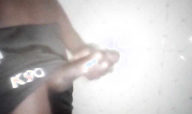 HEFTY DARK-HUED HARD-ON JERKING OFF