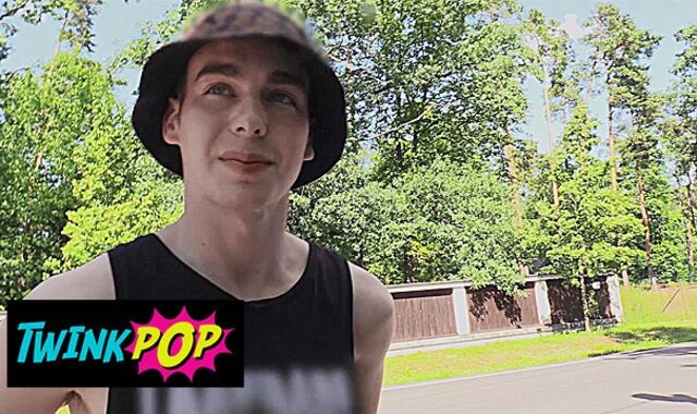TWINKPOP - Queer-For-Pay Man Is Led Into The Forest To Suck Rock Hard-On Get Ravaged For Money