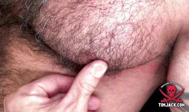 Daddy plays with his rock hard puffies