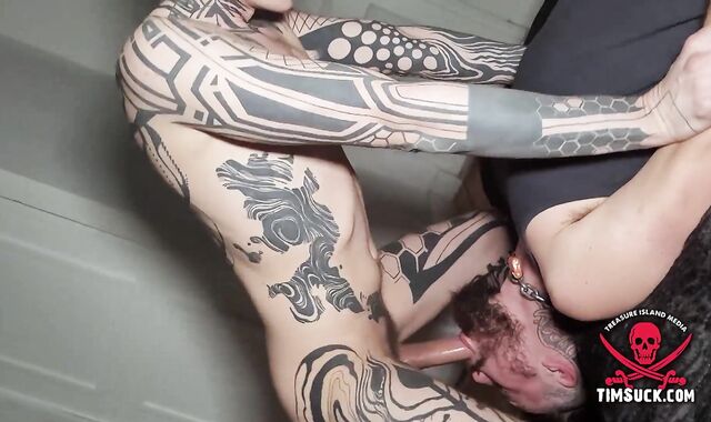 On His Knees Worshipping Beefstick