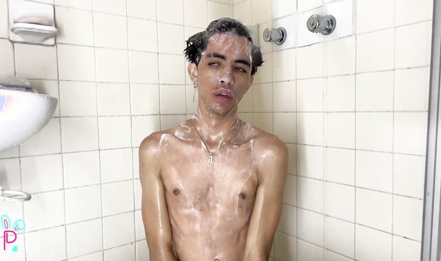 TAKING A COLD SHOWER WHILE MY SAUSAGE IS SUPER-STEAMY