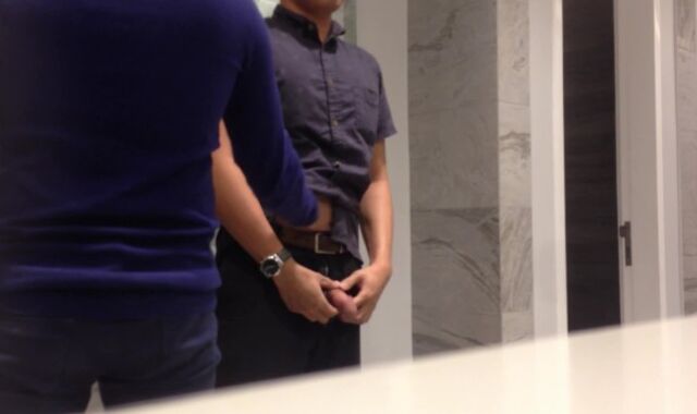 Pinoy Fun - My risky public bathroom blow-job delight tryst with my bf's super-fucking-hot brother-in-law-in-law