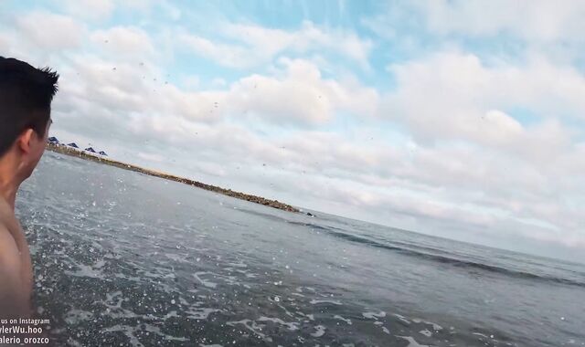 Latino Valerio Orozco frolicking underwater and ravaging Asian Fellow Tyler Wu (Valerio's Version)