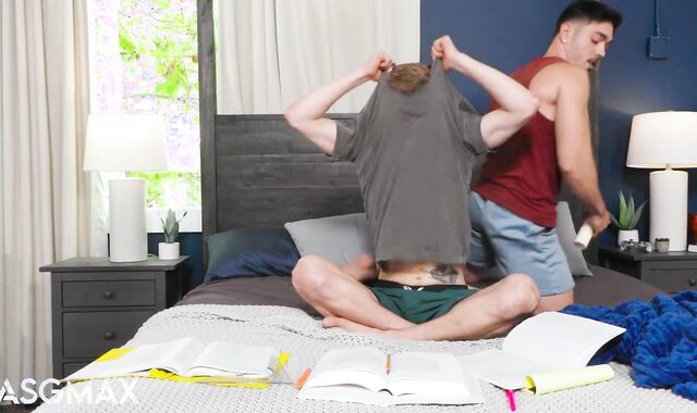 College Unshaved Guy Destressed By Adorably-Shaped Stepbro-In-Law's Beef Whistle - Nico Coopa, Mick Marlo - NextDoorTaboo