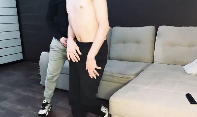 Man went to a gay nubile buddy and pulverized him rock rigid rubber-free-for-all in Nike sneakers