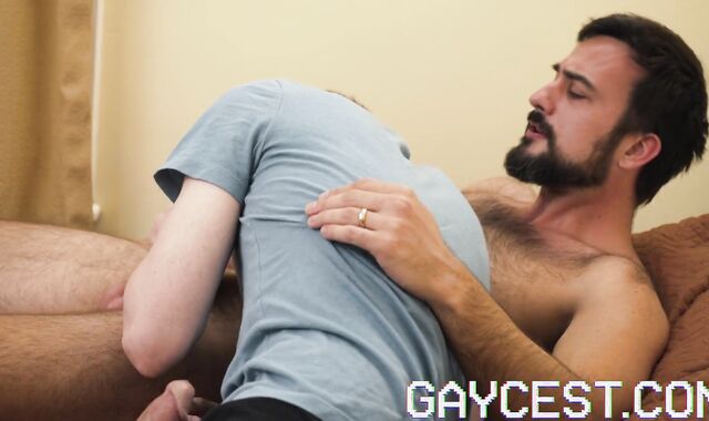 Gaycest Blonde twink son ripped up by super-steamy DILF