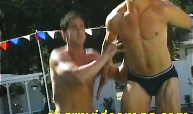 BARE MUSCLE WARRIORS- Naked Gladiators Trampoline Battle
