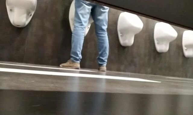 Comes In Mall Bathroom, Drains and Cums While Strangers Piss