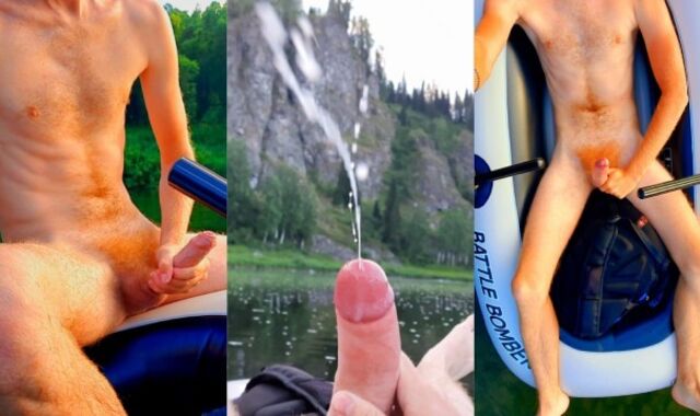 Fellow on a boat in the horny jacks penis and blows a blast powerfully