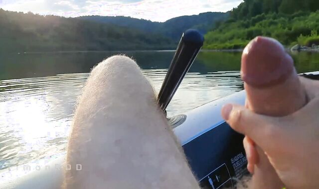 Fellow on a boat in the horny jacks penis and blows a blast powerfully