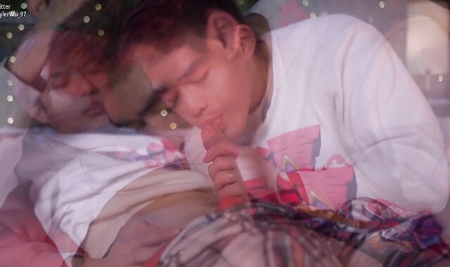 Japanese boyfriends flip porking outdoors, a Christmas treat.