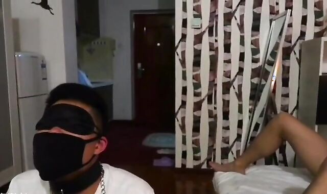 Asian Gimp Stud Get His Crevice Demolished By Father