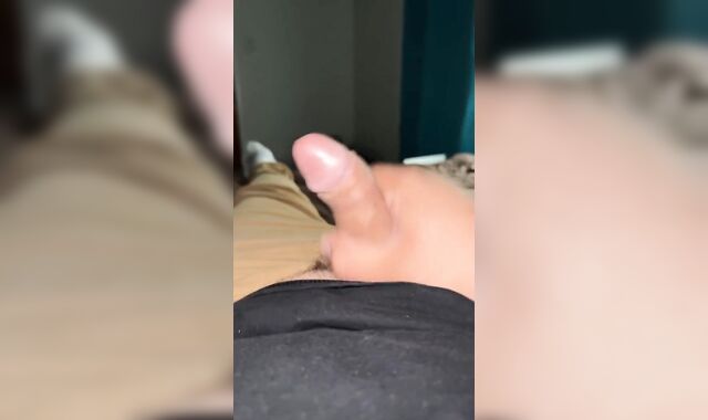 Chub can't keep it rock-firm but still shoots his stream at the camera