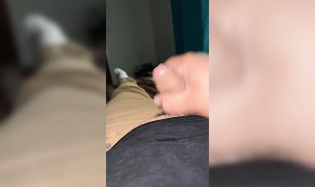 Chub can't keep it rock-firm but still shoots his stream at the camera