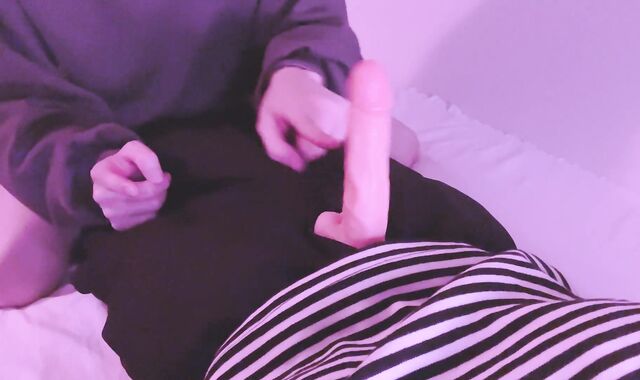 (Penetrate Stick) I get on my horse and give a hand job while dripping saliva on my enormous jizm-pump.