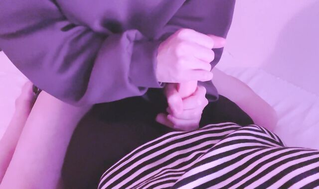 (Penetrate Stick) I get on my horse and give a hand job while dripping saliva on my enormous jizm-pump.