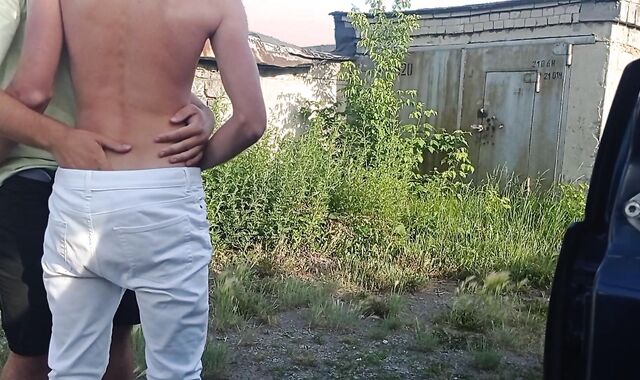 Handjob and suck-job in garages