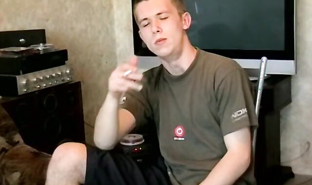 His fetish is to smoke a cigar while milking his tool alone