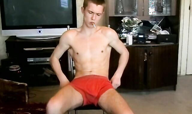 His fetish is to smoke a cigar while milking his tool alone