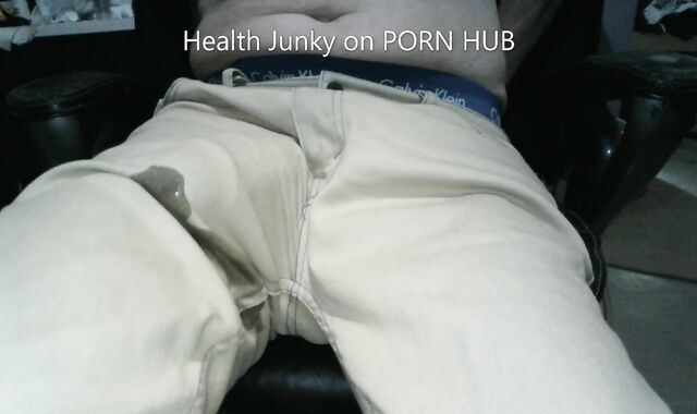 Cum Through Jeans Arms Free-For-All-For-All. Lots of Precum