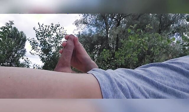 Youthful lad stroking off his chisel at a beach young stud cruising at a nude beach youthful bisexous male