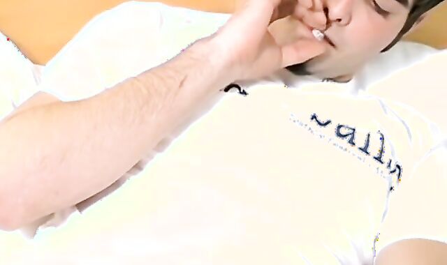 Smoking fetish faggot tugging off and spraying jizm solo