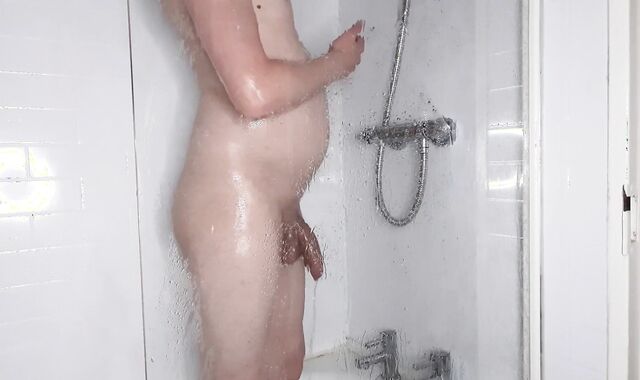 Douche with bloated stomach