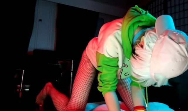 Youngster femboy having supah-cool time and romping a flying drill stick