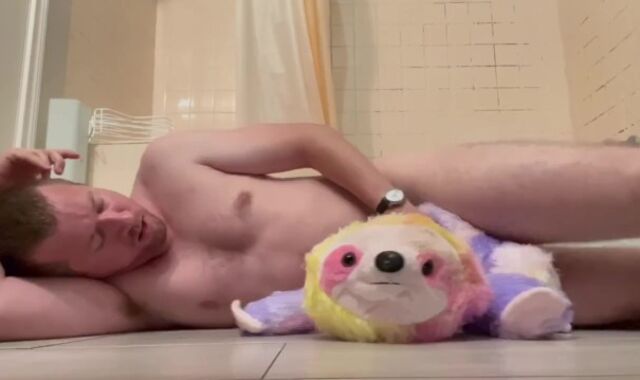 Xxx Plushie Fucky-Fucky | Porking that Dirty Fur Covered on the Bathroom Floor | Anal Invasion and Facial Cumshot Pop-Shot Money-Shot