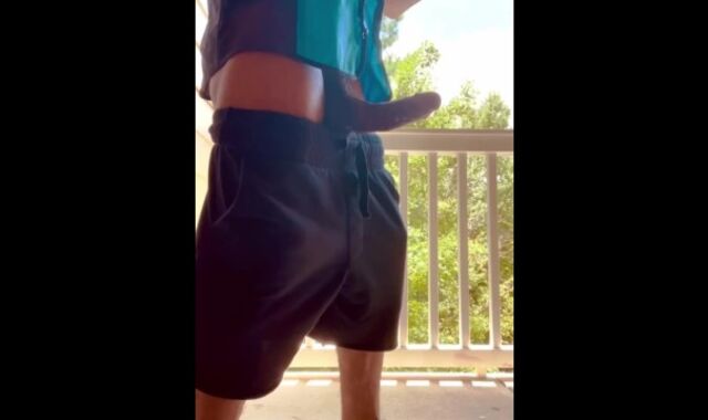 LARGE EBONY SHAFT Amazon Delivery Driver Public Stroke and Nads