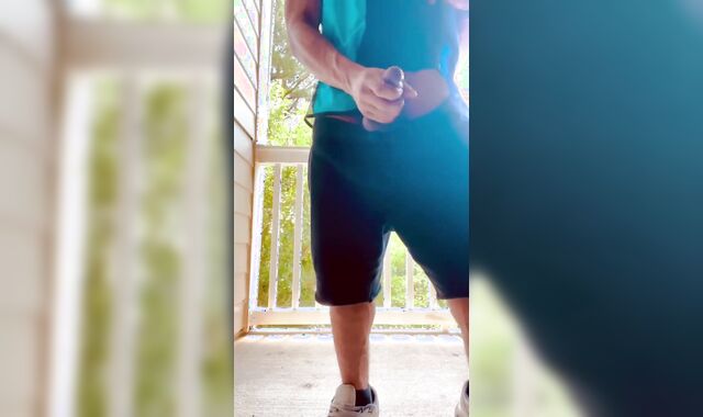 LARGE EBONY SHAFT Amazon Delivery Driver Public Stroke and Nads