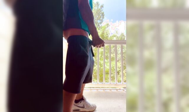 LARGE EBONY SHAFT Amazon Delivery Driver Public Stroke and Nads