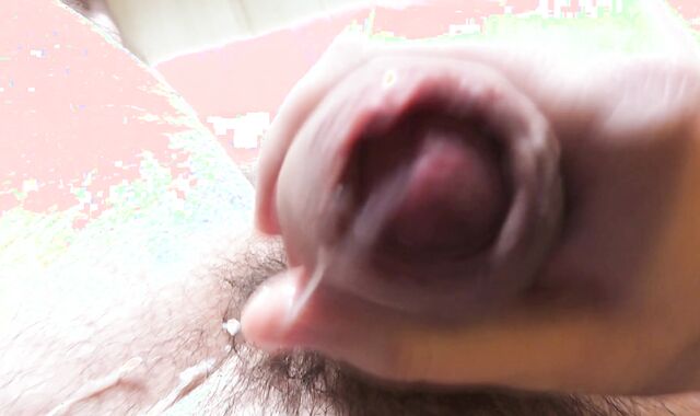 Solo Male Getting Off Close Up Jizz Shot Jerking Off Manmeat Masturbating