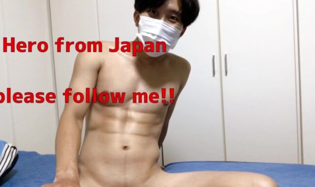 【初顔出し】かわいい系パイパン日本人男子オナニー/最後はお腹に射精 筋肉 Chinese musterbation muscle