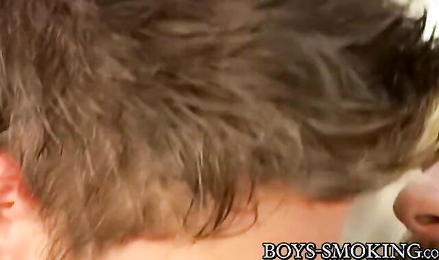 Smoking fetish twink is anxious for some insane wood deep throating