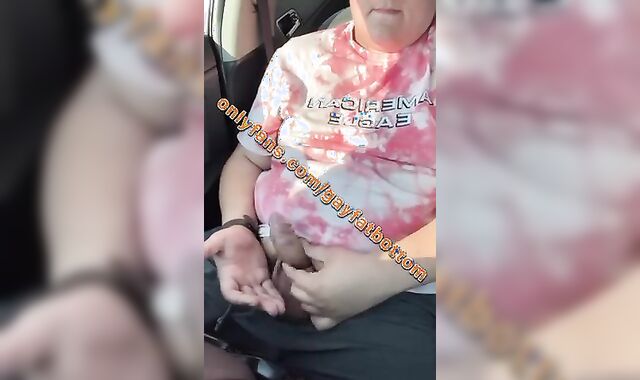 Ultra-Kinky chub can't wait and milks uncut boner in the Walmart parking lot