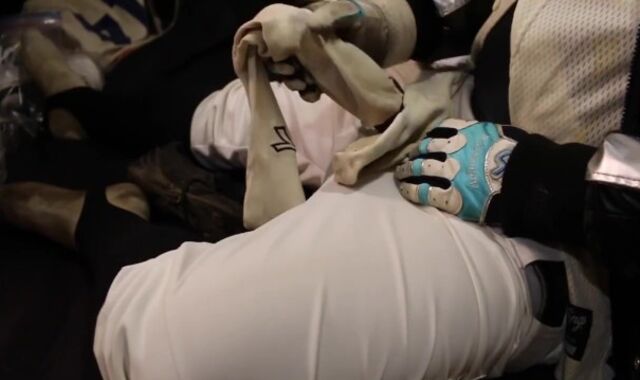 激汚いサカストで噴水射精する野球球児