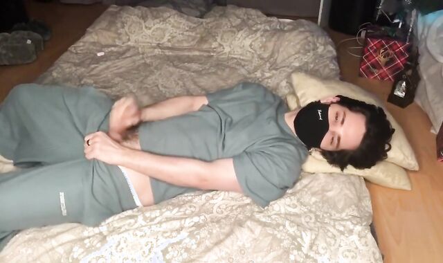 Russian Fellow Strokes Off To Homosexual Porn And Vigorously Blows A Load