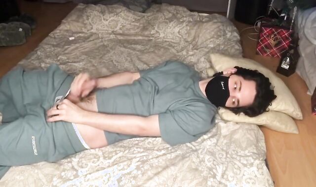 Russian Fellow Strokes Off To Homosexual Porn And Vigorously Blows A Load