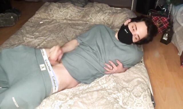 Russian Fellow Strokes Off To Homosexual Porn And Vigorously Blows A Load