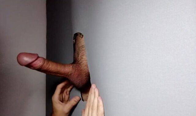 Very hot gay-for-pay hipster comes to gloryhole for the very first-ever time.